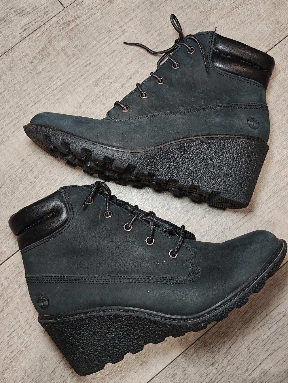 Y2K Timberland Earthkeepers Amston Leather Wedge Boots. - Picture 4 of 9